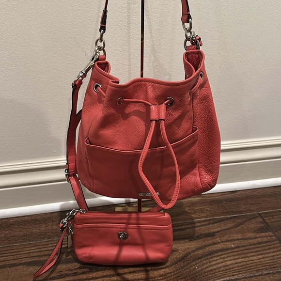 Coach Handbags - Coach Bundle Avery Bucket Bag and Matching Wristlet in Tea Rose  ** HOST PICK**